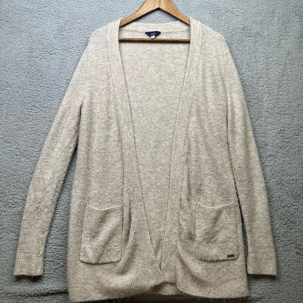 Joules oversized wool blend open front no button Cardigan sz xs